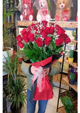 41 Kırmızı Gül Buketi RED ROSE BOUQUET